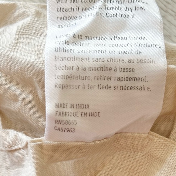 NORDSTROM AT HOME Beige Honeycomb Textured Linen Pillow Sham Standard 19” X 27” - Picture 7 of 7